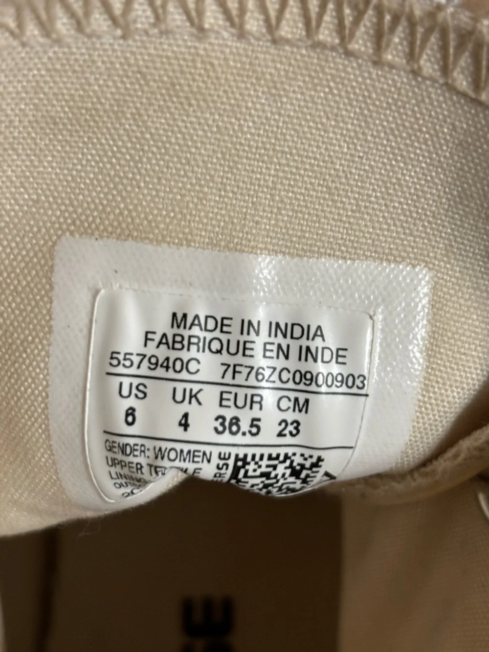 Converse Women’s High-Top Sneakers in Metallic Gold and White - Picture 5 of 7